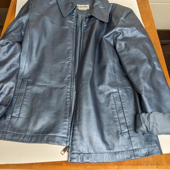 Bagatelle  Large Blue Leather Jacket - Picture 2 of 2